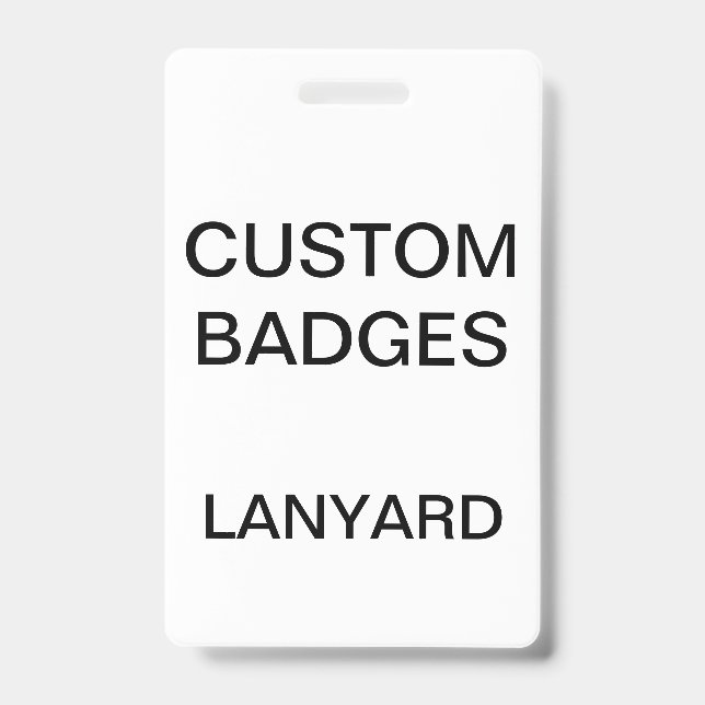 Custom Personalized LANYARD BADGE (Front)