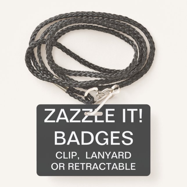 Custom Personalized LANYARD BADGE Template (Front with Lanyard)