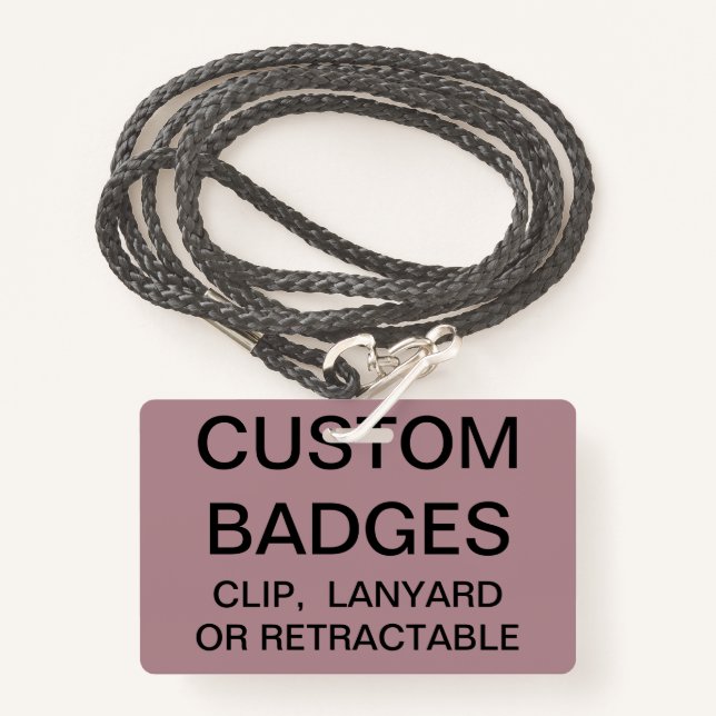 Custom Personalized LANYARD BADGE Template (Front with Lanyard)