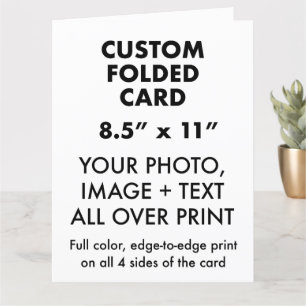 Custom Personalized Large 11" x 8.5" Folded Card