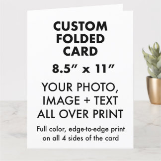 Custom Personalized Large 11" x 8.5" Folded Card