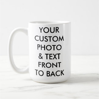 Custom Personalized LARGE 15oz Classic PHOTO MUG