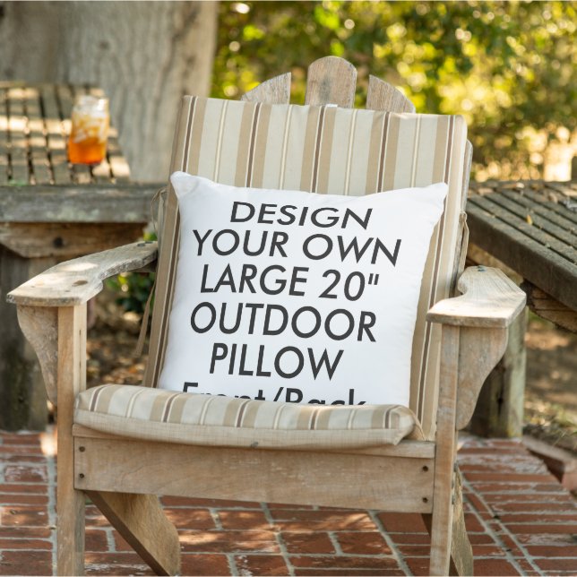 Custom Personalized LARGE 20" OUTDOOR Throw Pillow (Chair)