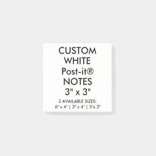Custom Personalized Large 3" Square Post-it® Note