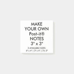 Custom Personalized Large 3" Square Post-it® Notes