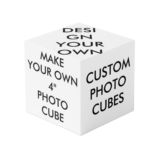 Custom Personalized Large 4" Photo Cube (Front Angled)