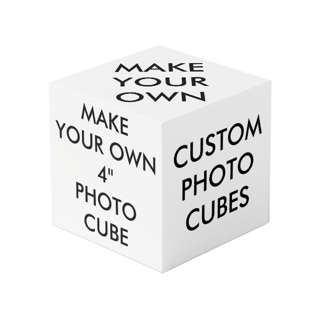 Custom Personalized Large 4" Photo Cube (Front Angled)