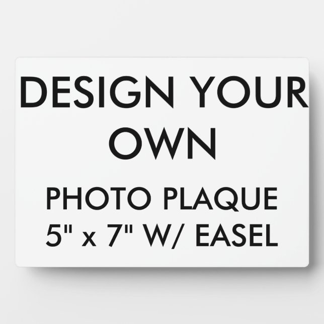 Custom Personalized Large 5" x 7" Photo Plaque (Front)