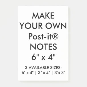 Custom Personalized Large 6" x 4" Post-it® Notes
