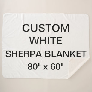 Custom Personalized Large 80" x 60" Sherpa Blanket