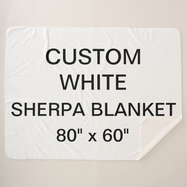 Custom Personalized Large 80" x 60" Sherpa Blanket (Front (Horizontal))