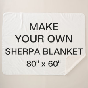 Custom Personalized Large 80" x 60" Sherpa Blanket