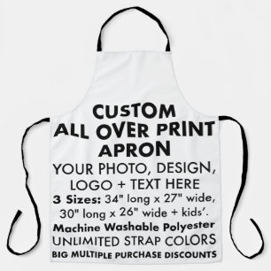 Custom Personalized Large All Over Print Apron