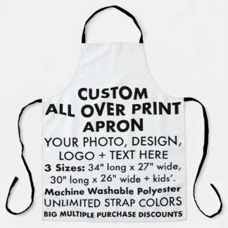 Custom Personalized Large All Over Print Apron