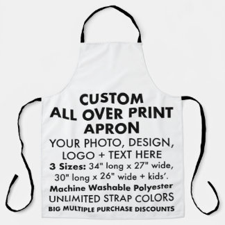 Custom Personalized Large All Over Print Apron