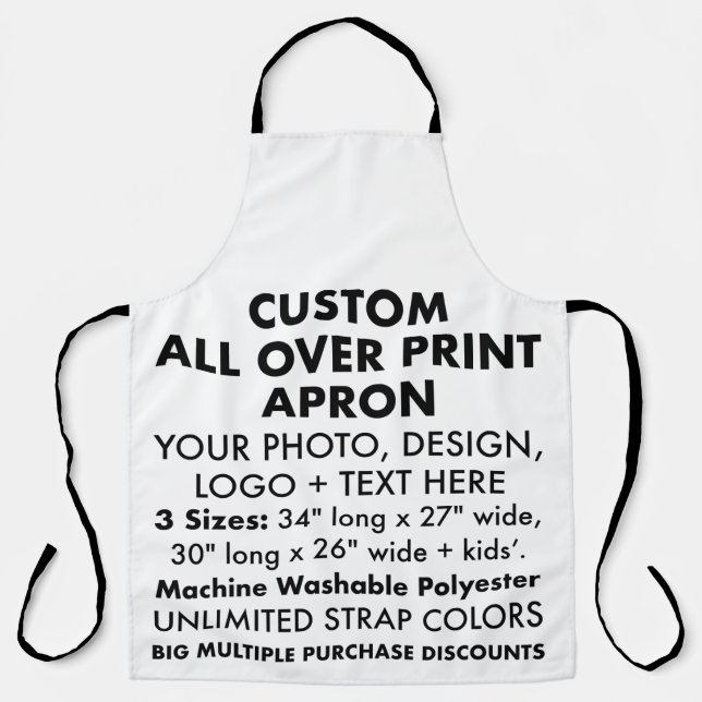 Custom Personalized Large All Over Print Apron (Front)