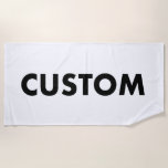 Custom Personalized Large Beach Towel<br><div class="desc">Make, design, create your own custom Large Beach Towel - 70" x 35". Personalized 59% polyester and 41% cotton beach towel, makes a great gift for a sun lover, and for birthday and Christmas gifts, and promotional tourism, vacation business and hotel advertising. Individually customize top side of your beach towel...</div>