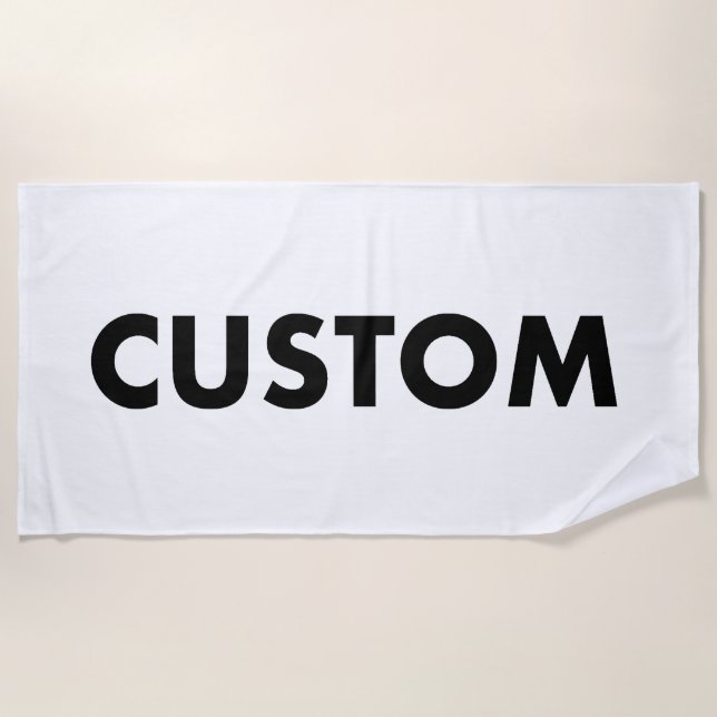 Custom Personalized Large Beach Towel (Front)