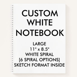 Custom Personalized Large BLANK SKETCH Notebook