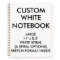 Custom Personalized Large BLANK SKETCH Notebook