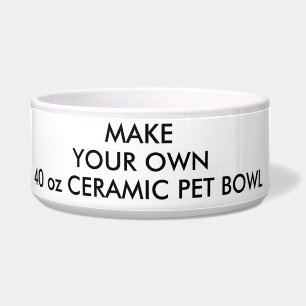 Custom Personalized Large Ceramic Dog Cat Pet Bowl
