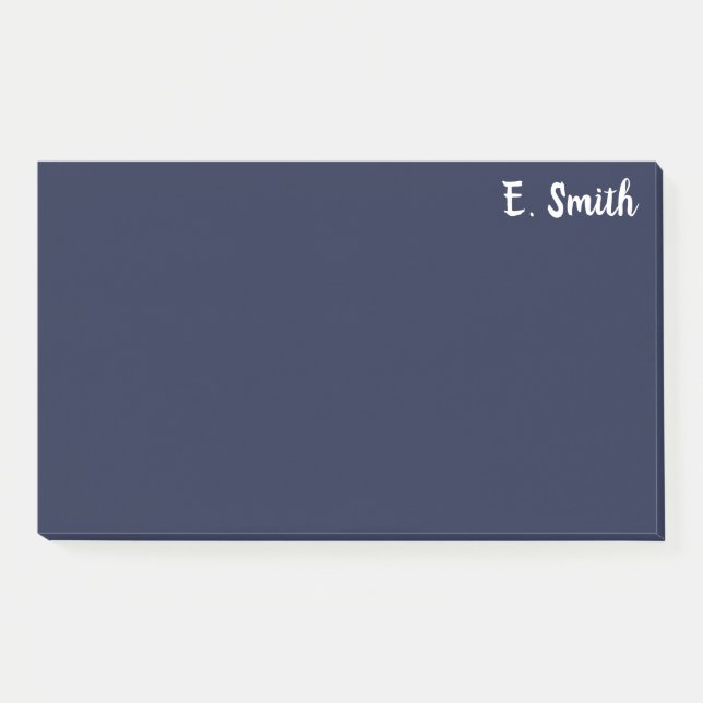 Custom Personalized Large Dark Blue Post-it Notes (Front)