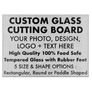 Custom Personalized Large Glass Cutting Board 15"