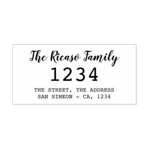 Custom Personalized Large Number Address Rubber Stamp
