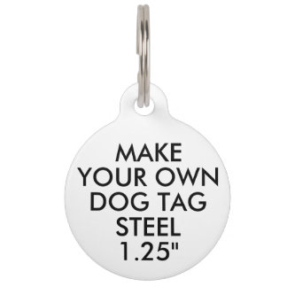 Custom Personalized Large Steel Pet Cat Dog Tag