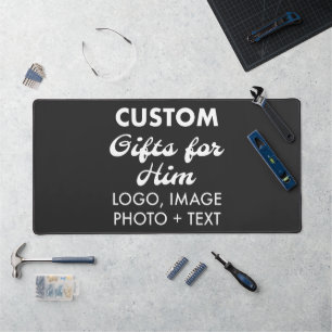 Custom Personalized Lead Grey Desk Mat