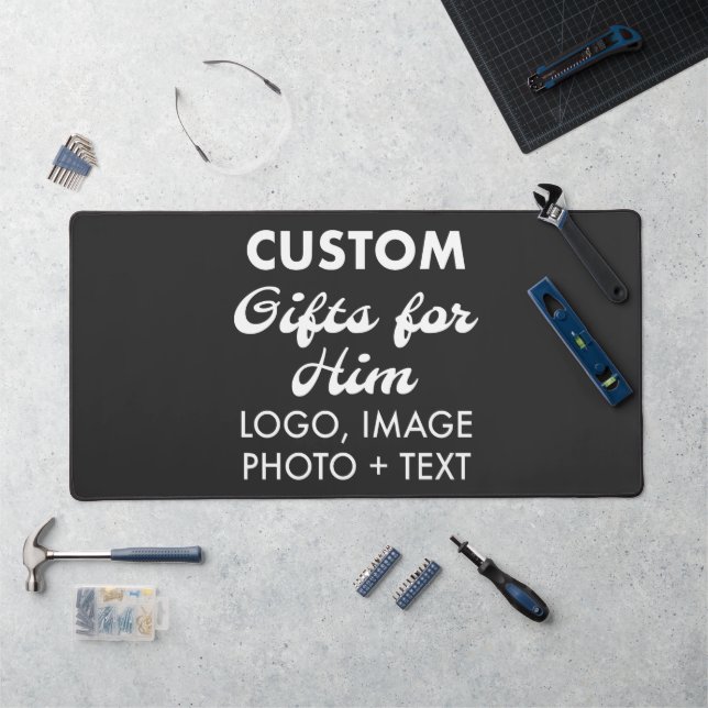 Custom Personalized Lead Grey Desk Mat (Workstation)