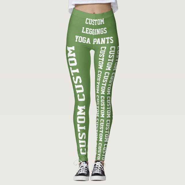 Custom Personalized Leggings or Yoga Pants Blank (Front)