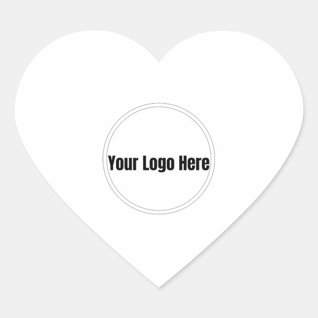 Custom Personalized Logo Heart Sticker (Front)