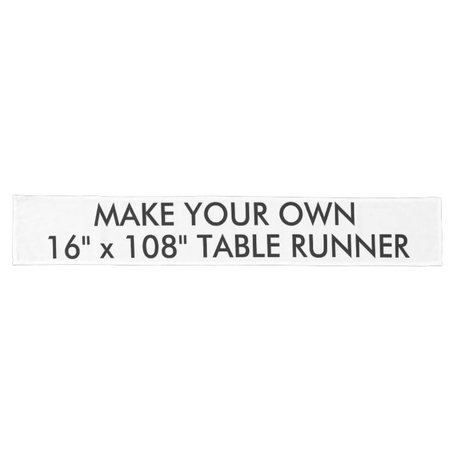 Custom Personalized Long 16" x 108" Table Runner (Horizontal)