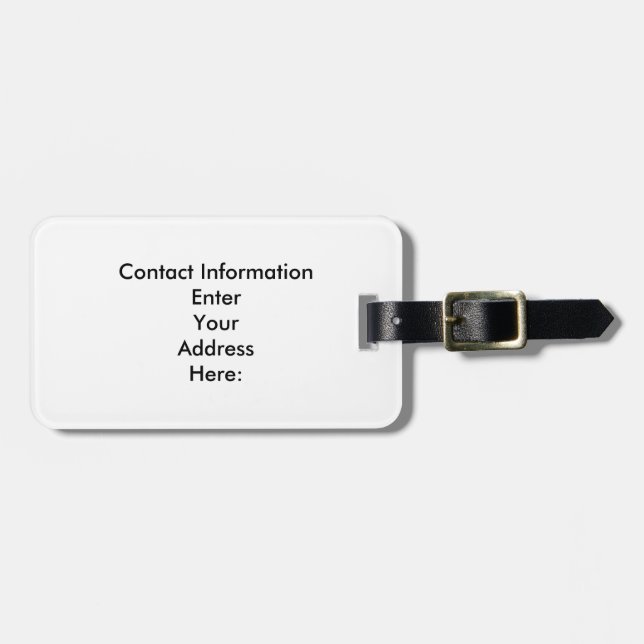Custom Personalized Luggage Tag (Front Horizontal)