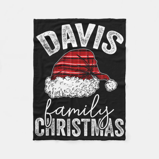 Custom Personalized Matching Family Christmas Davi Fleece Blanket (Front)