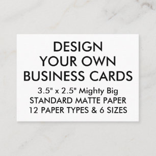Custom Personalized MATTE 3.5"x2.5" Business Cards