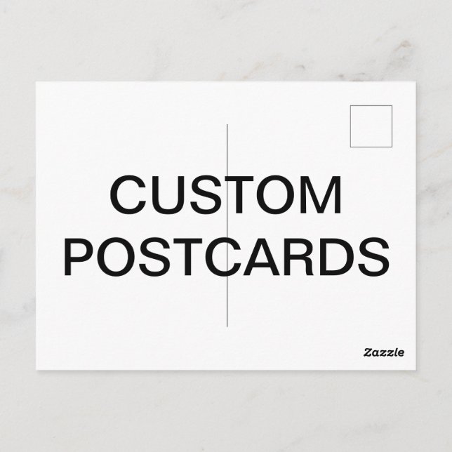 Custom Personalized Matte Postcard Blank Template (Back)