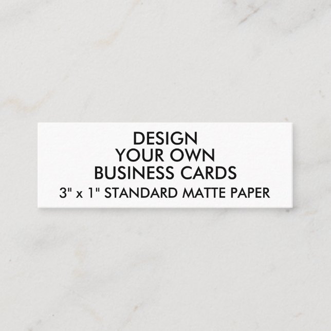 Custom Personalized MATTE Slim Business Cards (Front)