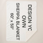 Custom Personalized Med. 60" x 50" Sherpa Blanket