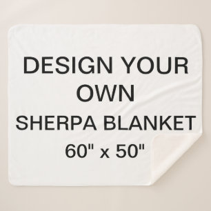 Custom Personalized Med. 60" x 50" Sherpa Blanket