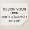 Custom Personalized Med. 60" x 50" Sherpa Blanket