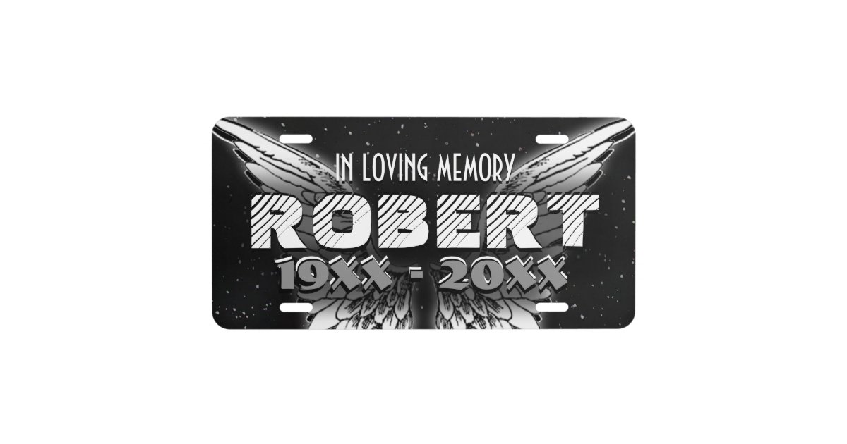 Custom Personalized Memorial License License Plate Zazzle