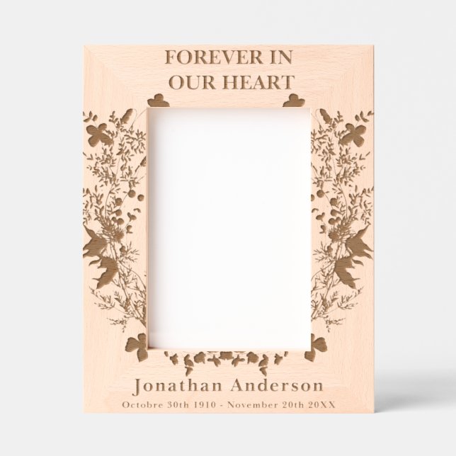 Custom Personalized Memorial Remembrance Etched Frames (Front)