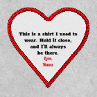 Custom Personalized Memory Pillow Heart Shaped