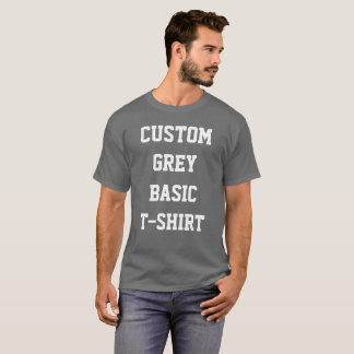 Custom Personalized Men's BASIC DARK GREY T-SHIRT