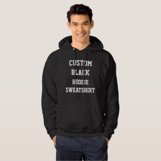 Custom Personalized Men's BLACK HOODIE SWEATSHIRT