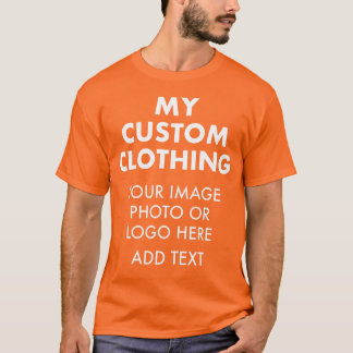 Custom Personalized MEN'S BRIGHT ORANGE T-SHIRT