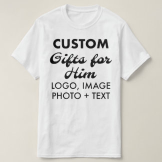 Custom personalized Men's Budget White T-Shirt