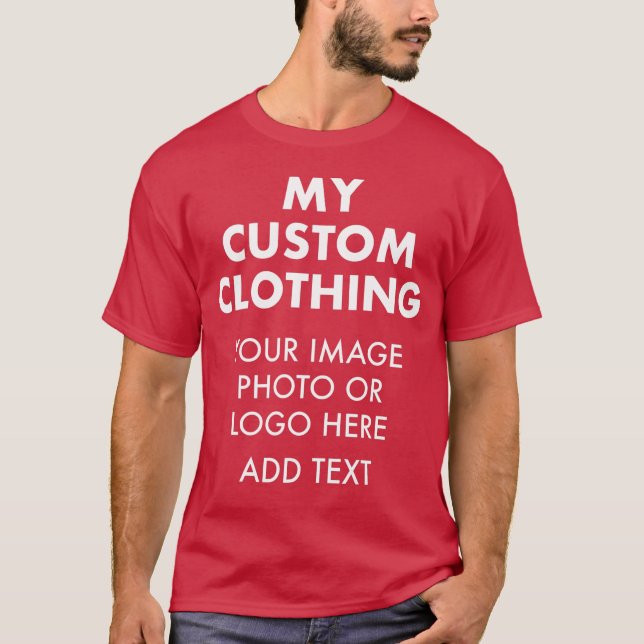 Custom Personalized MEN'S CARDINAL RED T-SHIRT (Front)